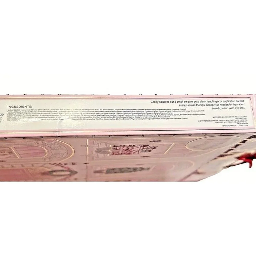 Nicole Miller Assorted Lip Balm (6) Pink Holiday Gift Set Hydrating Moisturizing - Picture 7 of 7